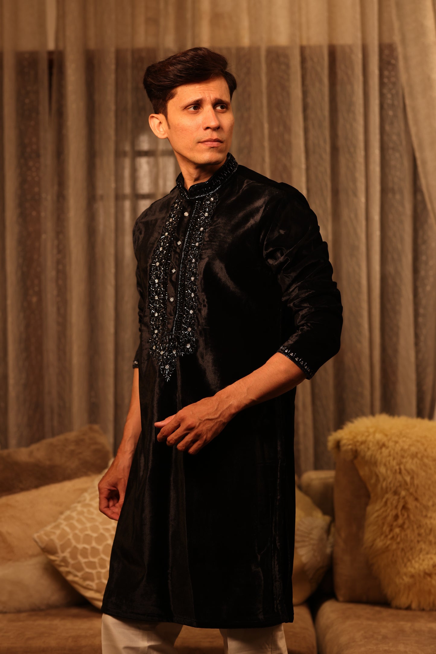 Dark Cermony Kurta