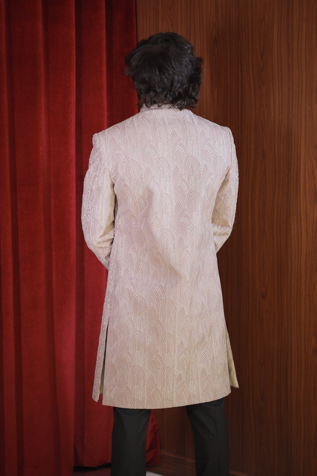 CHAMPAGNE EMBROIDERED ACHKAN