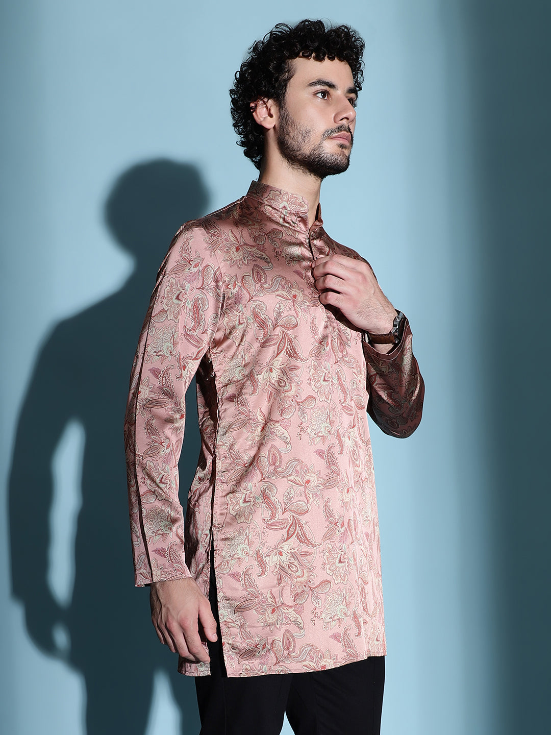 BABY PINK BLOOM KURTA