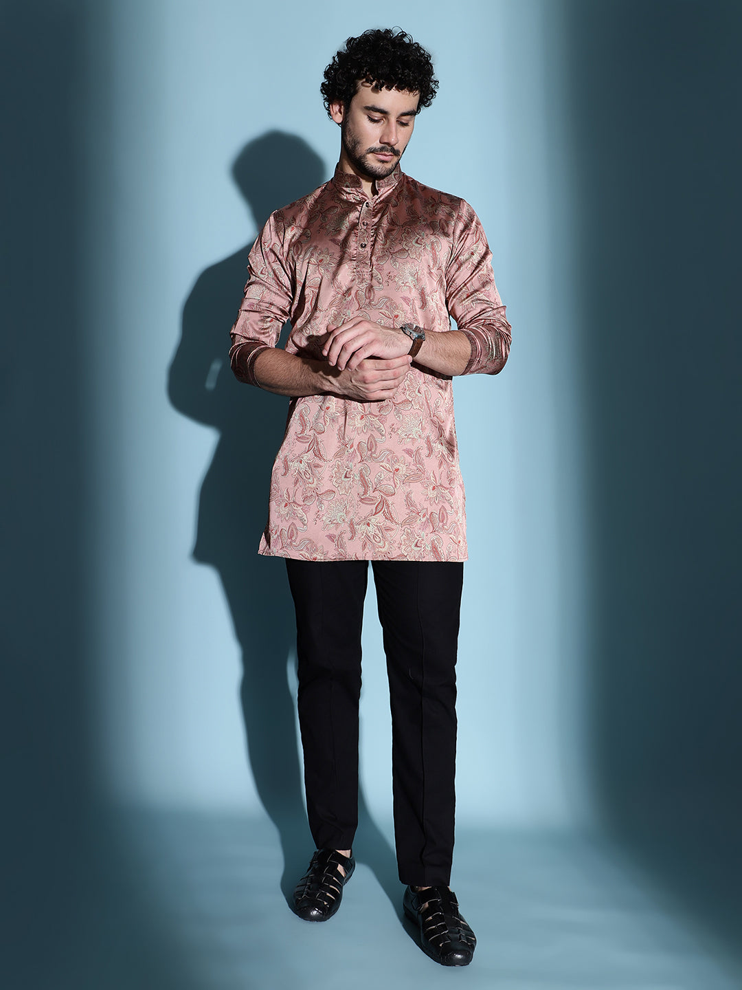 BABY PINK BLOOM KURTA