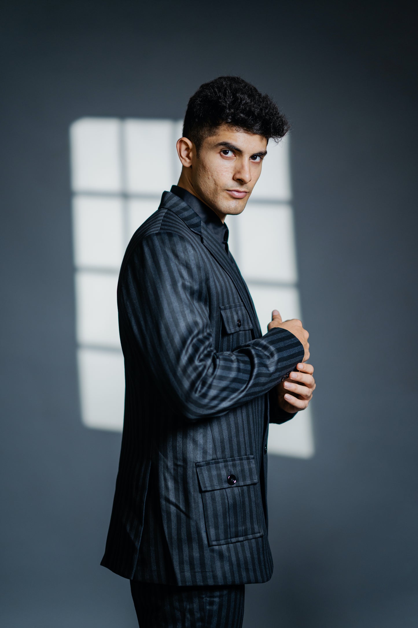 Slate Stripe Suit