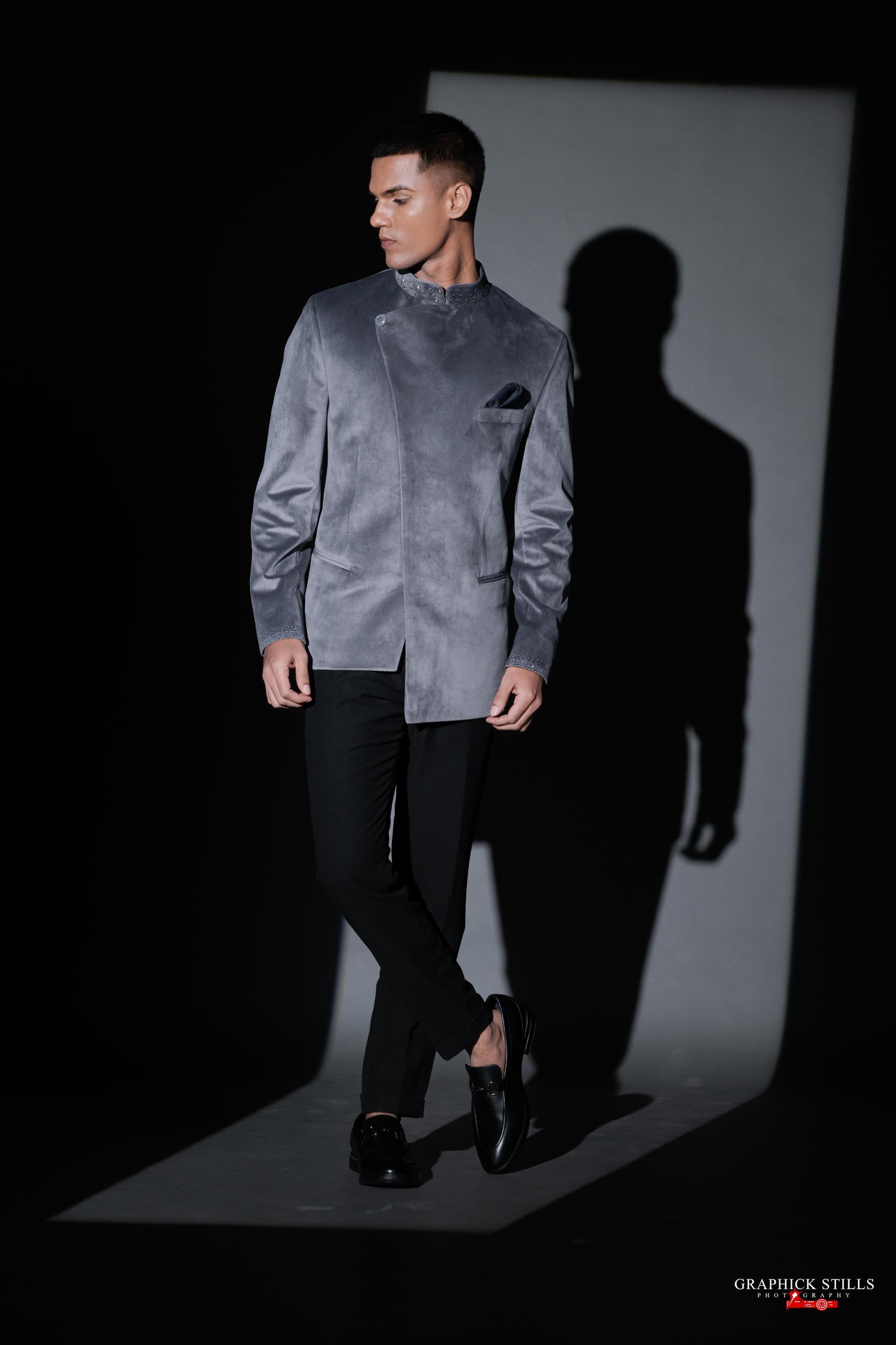 Grey Moonlight Bandhgala