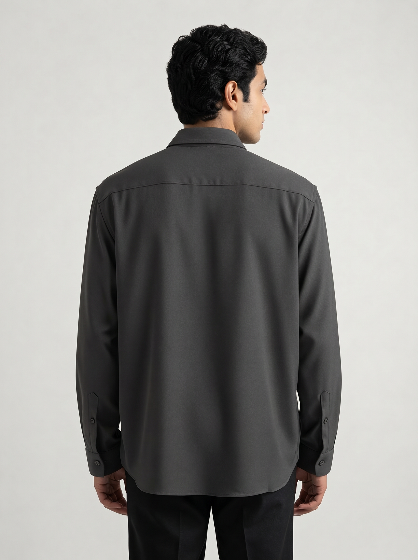 BLACK PREMIUM TROPICAL EMBELLISHED SHIRT