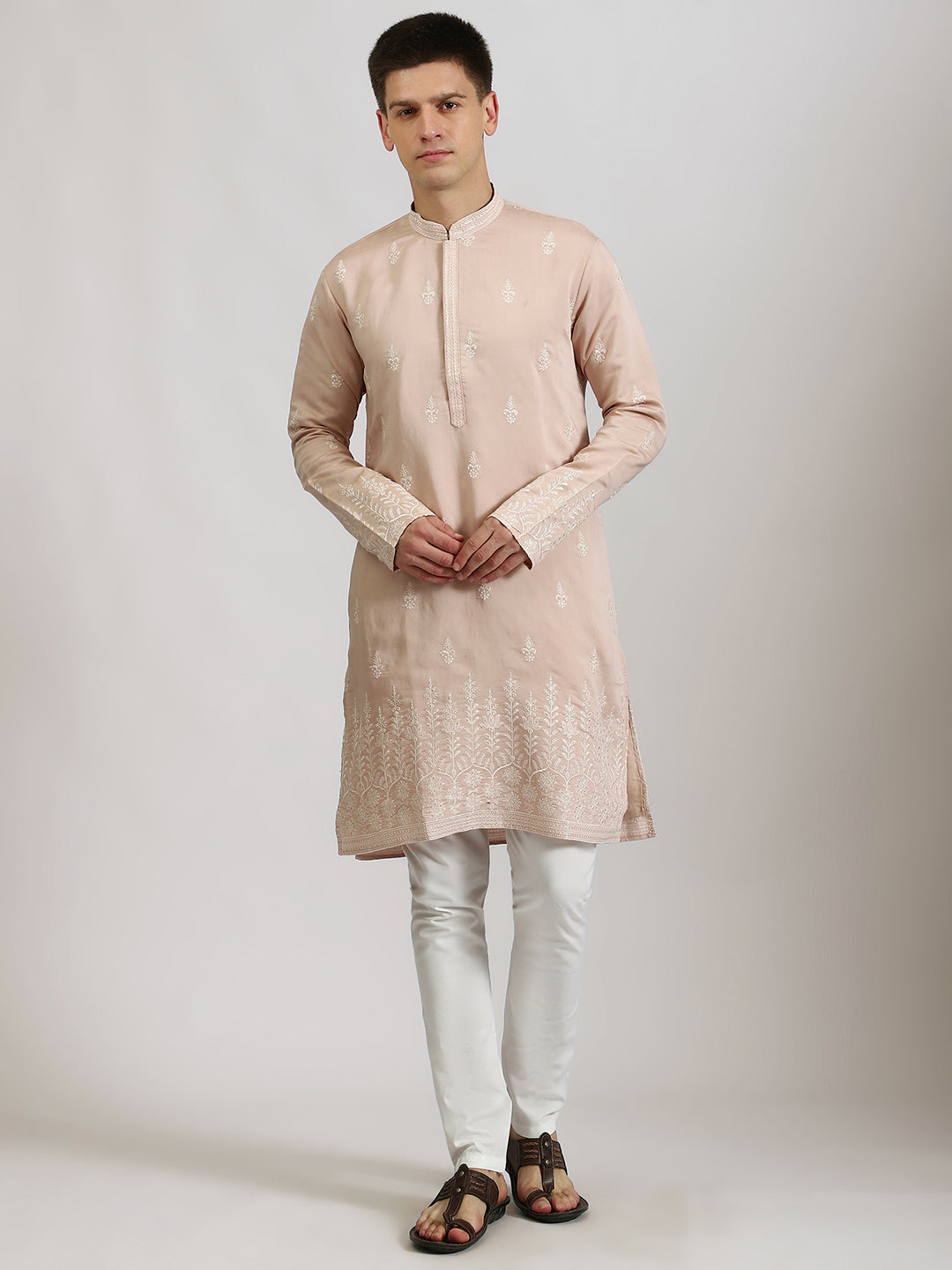 Pastel Peach Celebration Kurta
