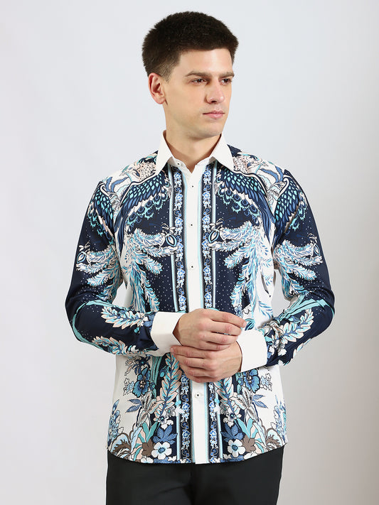 Blue Lagoon Printed Shirt