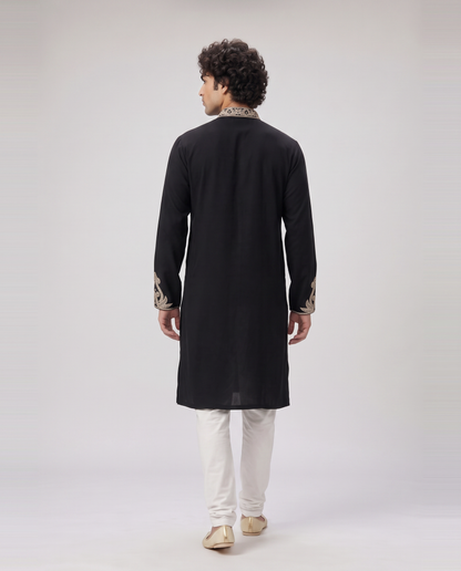 BLACK LIMITED EDITION EMBELLISHED KURTA SET