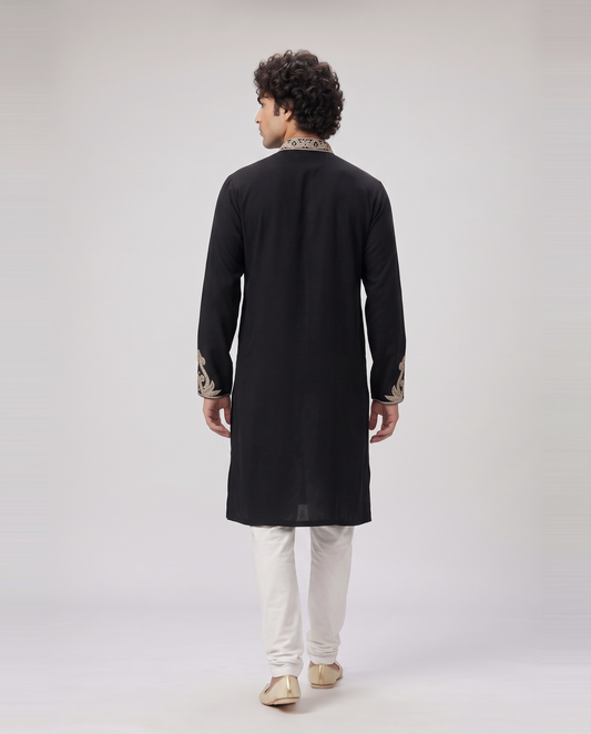 BLACK LIMITED EDITION EMBELLISHED KURTA SET