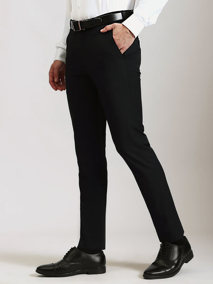 Navy 4-Way Stretch Trousers