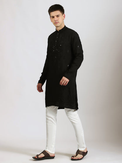 Black Sangeet Night Kurta