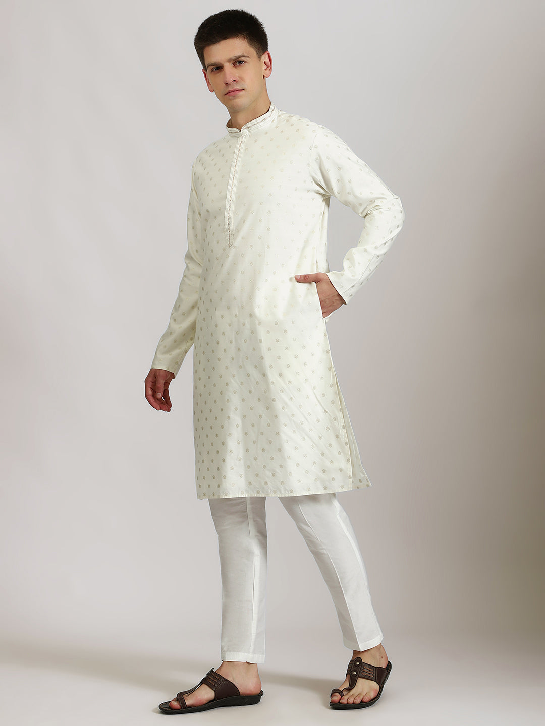 Traditional Off White Kurta