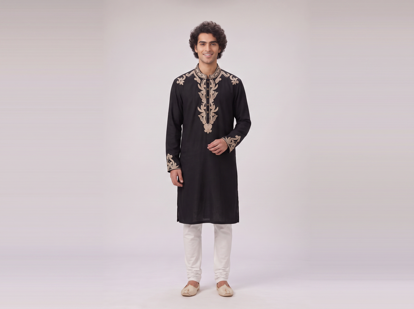 BLACK LIMITED EDITION EMBELLISHED KURTA SET