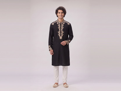 BLACK LIMITED EDITION EMBELLISHED KURTA SET