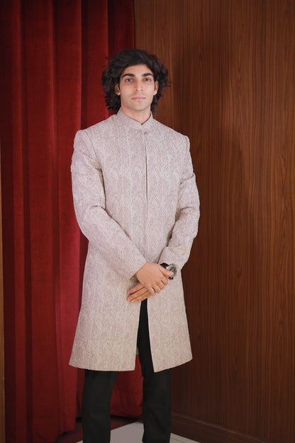 CHAMPAGNE EMBROIDERED ACHKAN