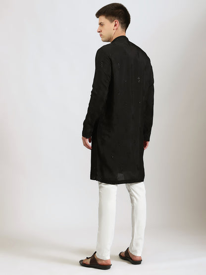 Black Sangeet Night Kurta