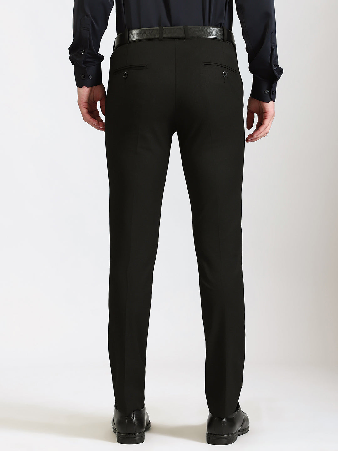 Black 4-Way Stretch Trousers
