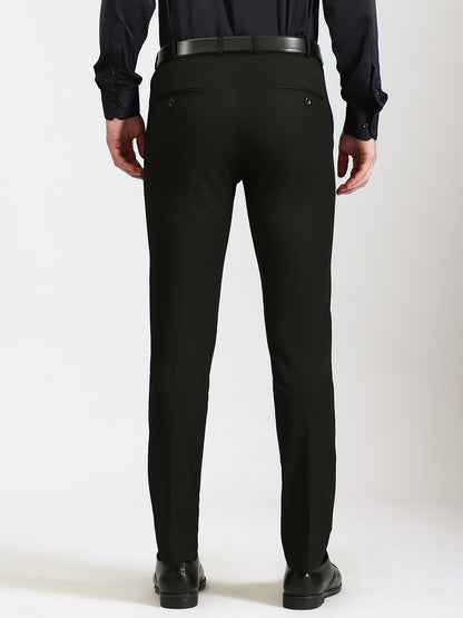 Black 4-Way Stretch Trousers