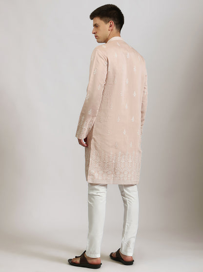 Pastel Peach Celebration Kurta