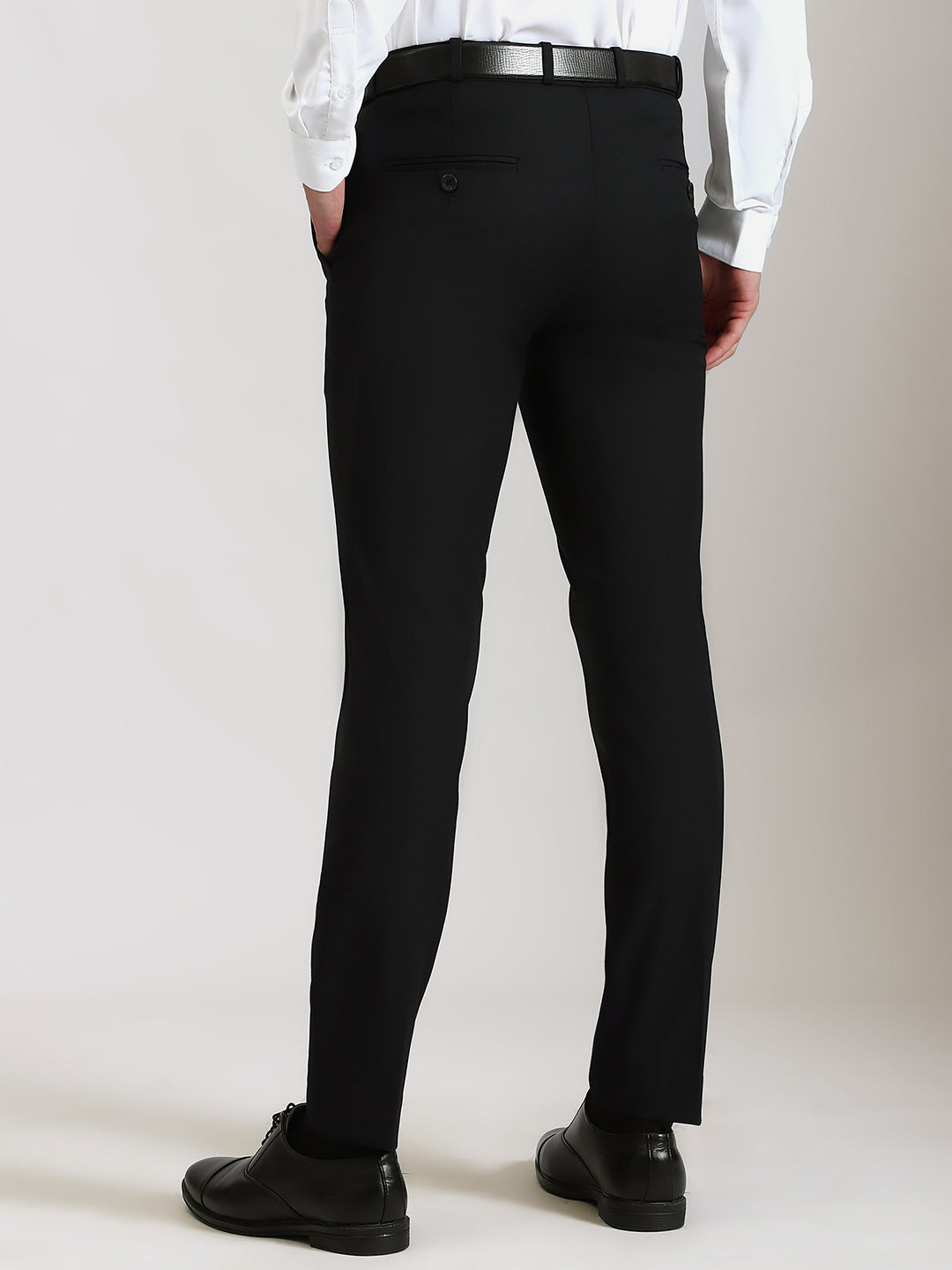 Navy 4-Way Stretch Trousers