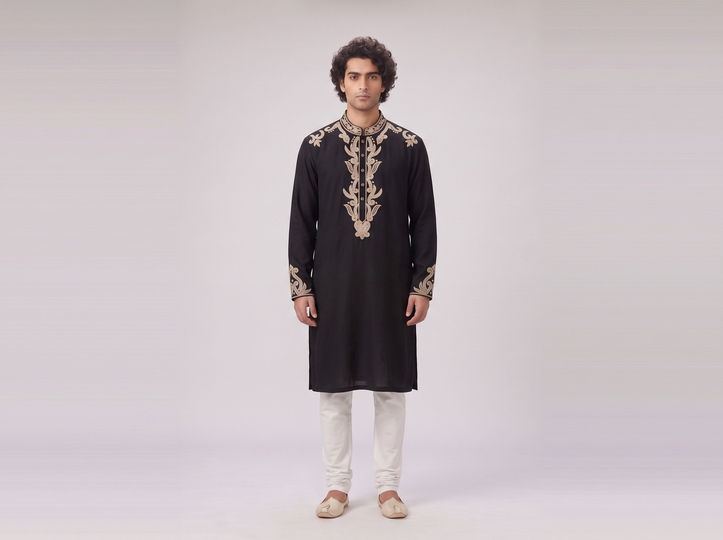BLACK LIMITED EDITION EMBELLISHED KURTA SET