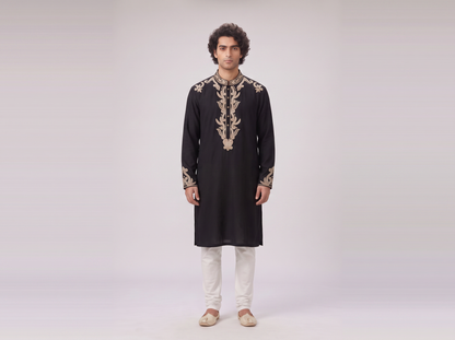 BLACK LIMITED EDITION EMBELLISHED KURTA SET