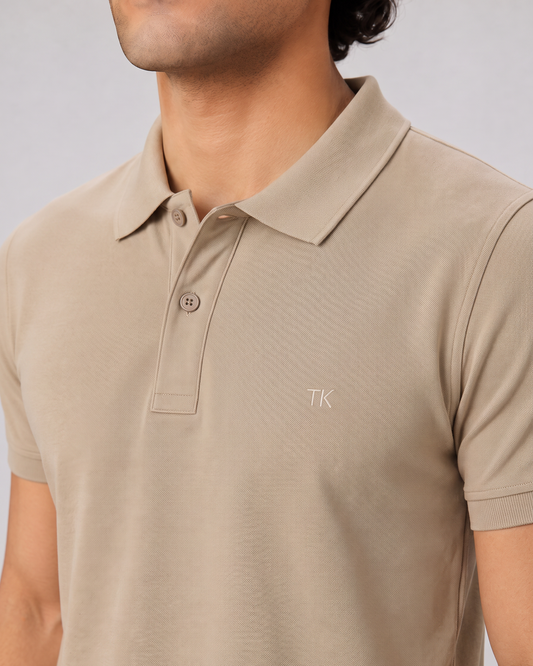 KHAKI EXECUTIVE TUCK-IN POLO