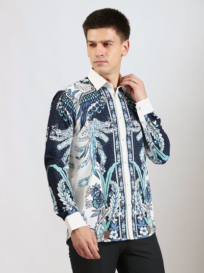Blue Lagoon Printed Shirt