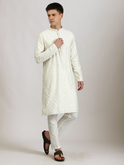 Traditional Off White Kurta