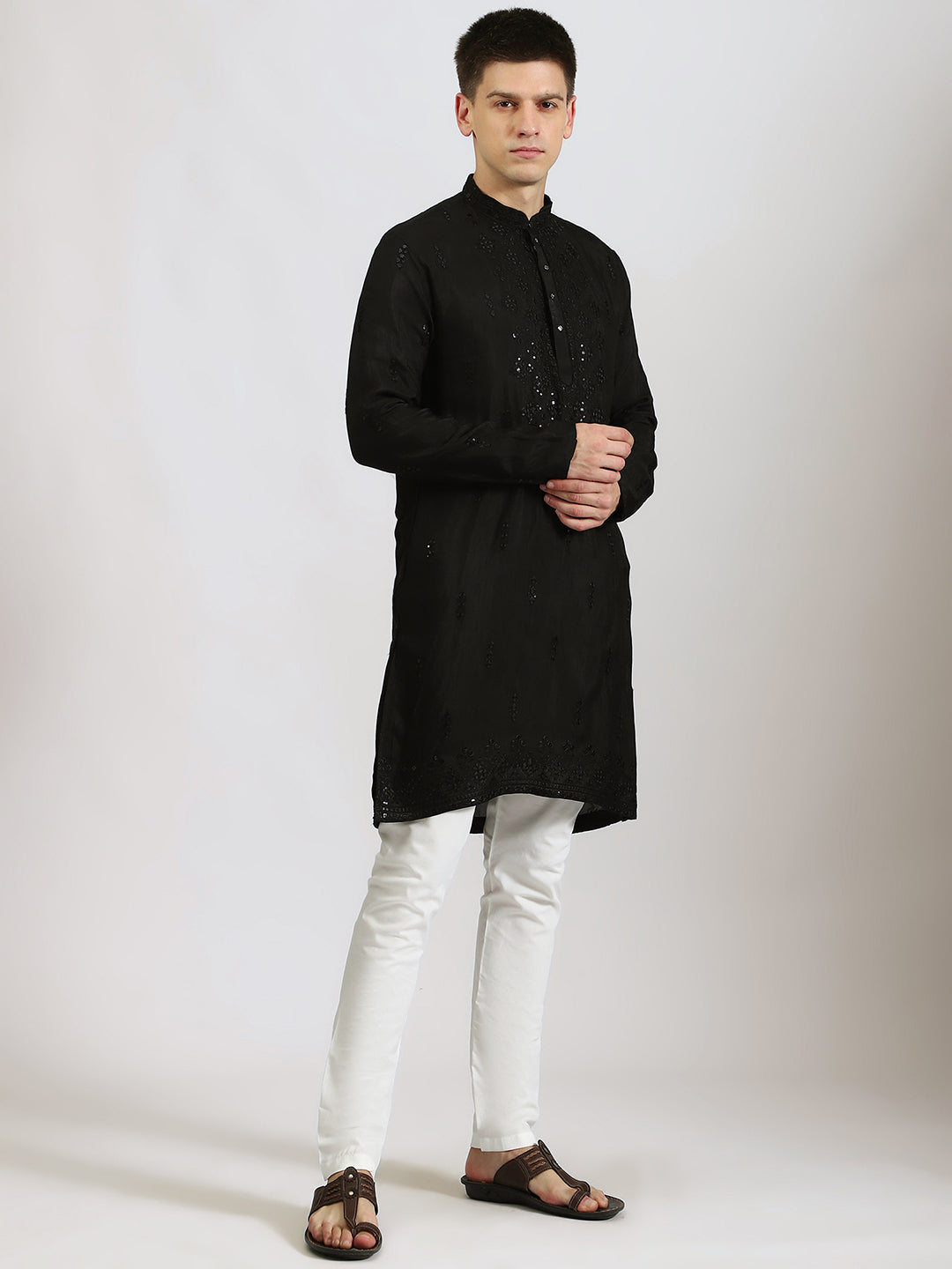Black Sangeet Night Kurta