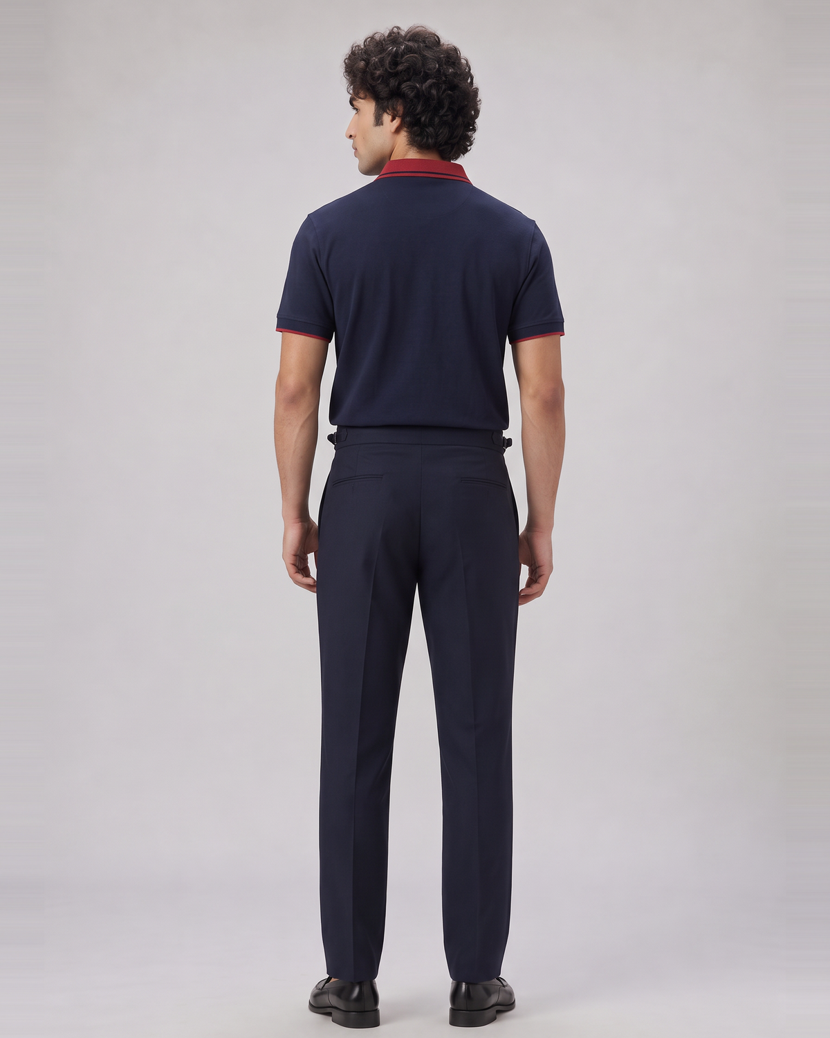 NAVY COLOURBLOCK TUCK-IN POLO