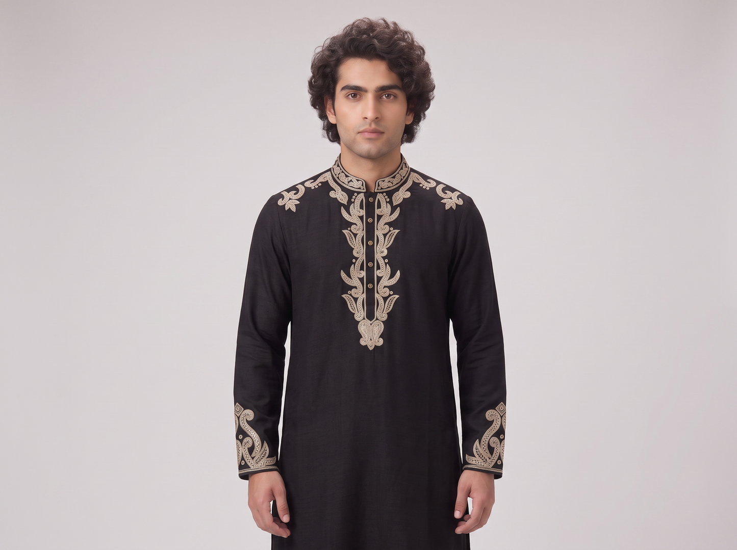 BLACK LIMITED EDITION EMBELLISHED KURTA SET