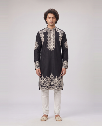 DARK NAVY LIMITED EDITION EMBELLISHED KURTA SET