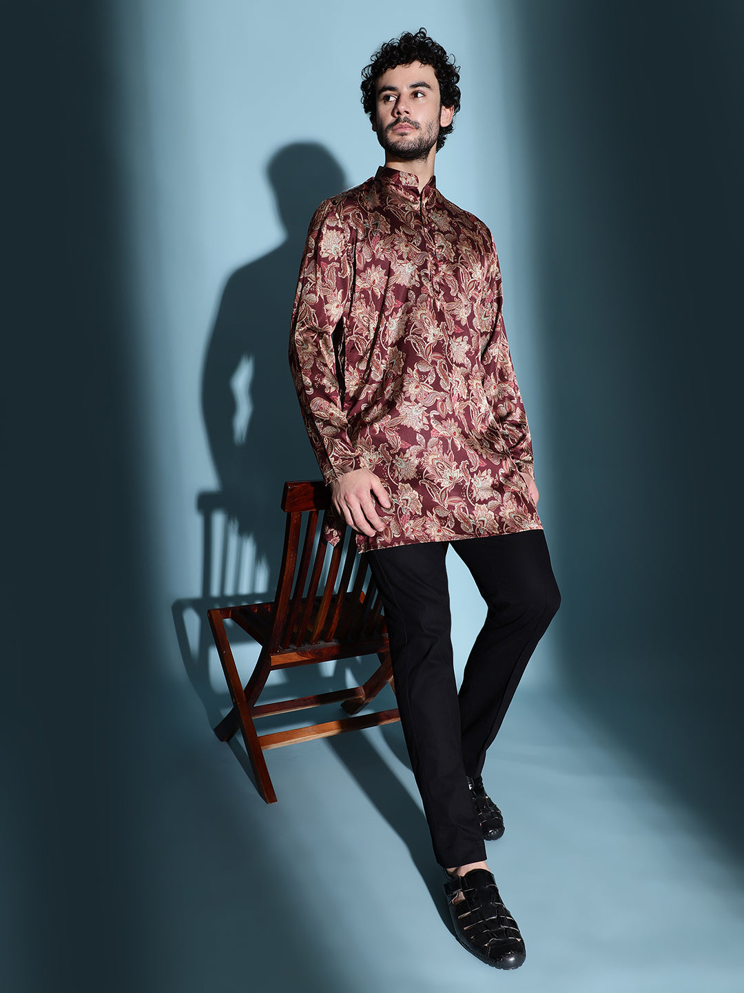 CRIMSON BLOOM KURTA