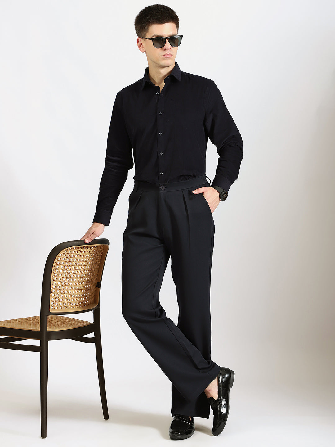 Lightweight Navy Corduroy Shirt