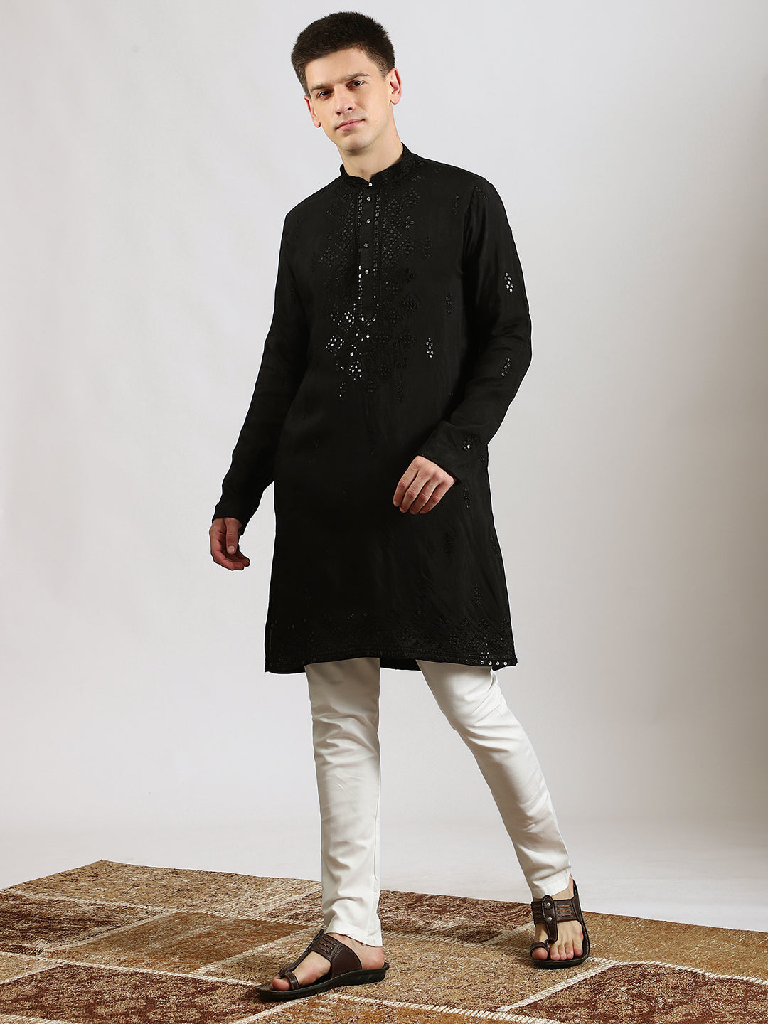 Black Sangeet Night Kurta