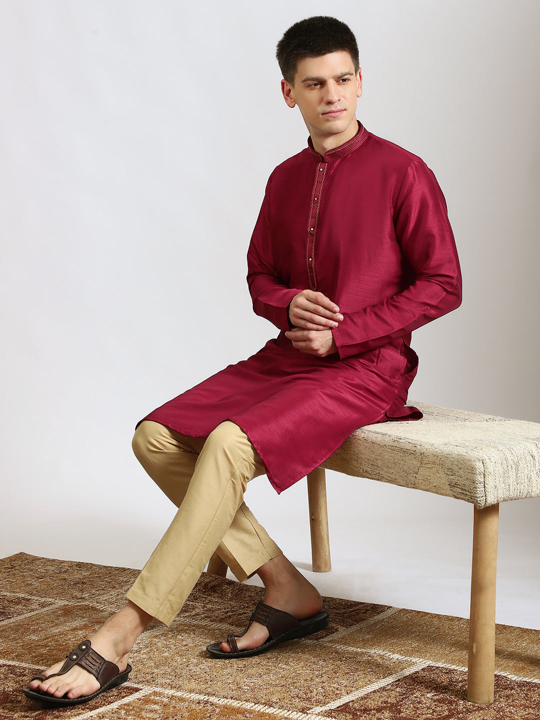 The Classic Maroon Kurta