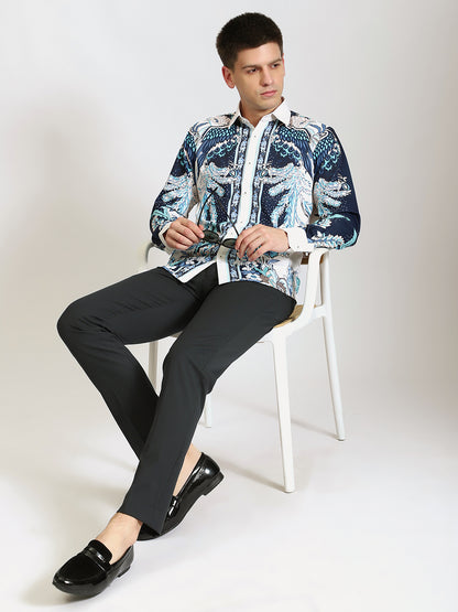 Blue Lagoon Printed Shirt