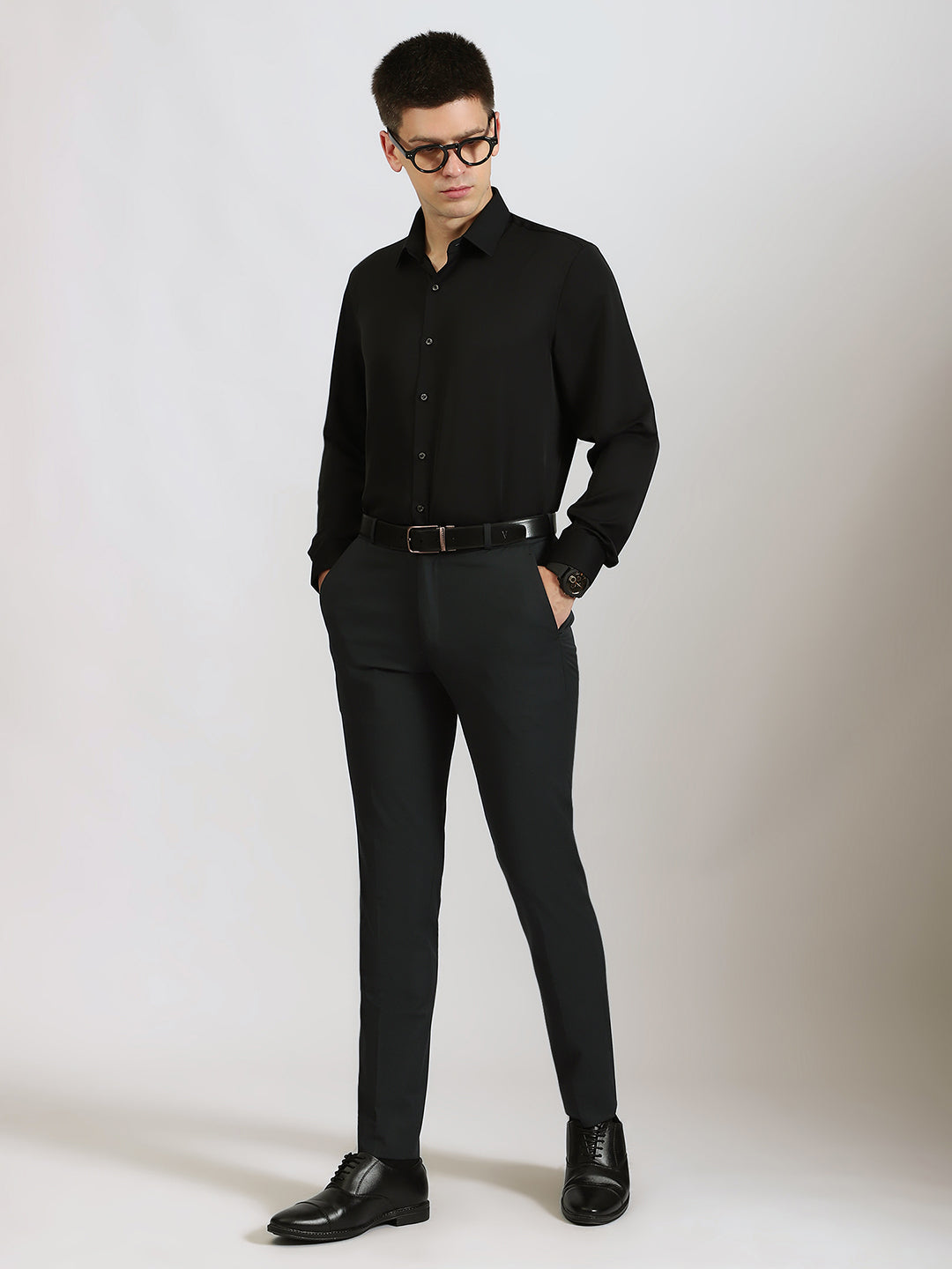 Dark Grey 4-Way Stretch Trousers