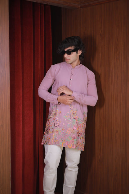 BABY PINK EMBROIDERED KURTA