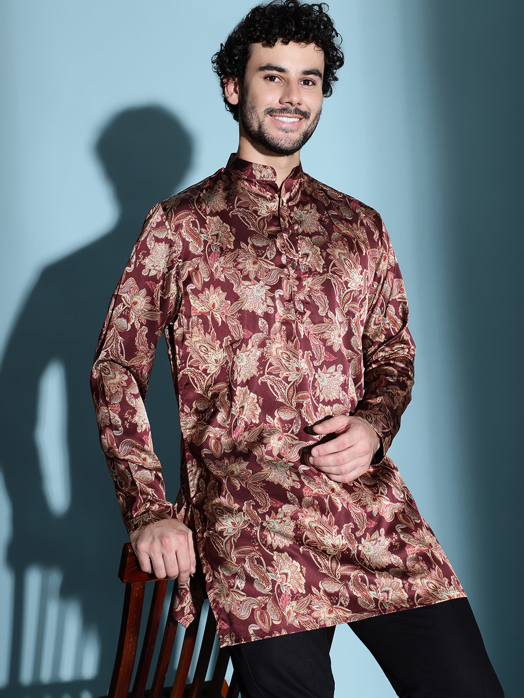 CRIMSON BLOOM KURTA