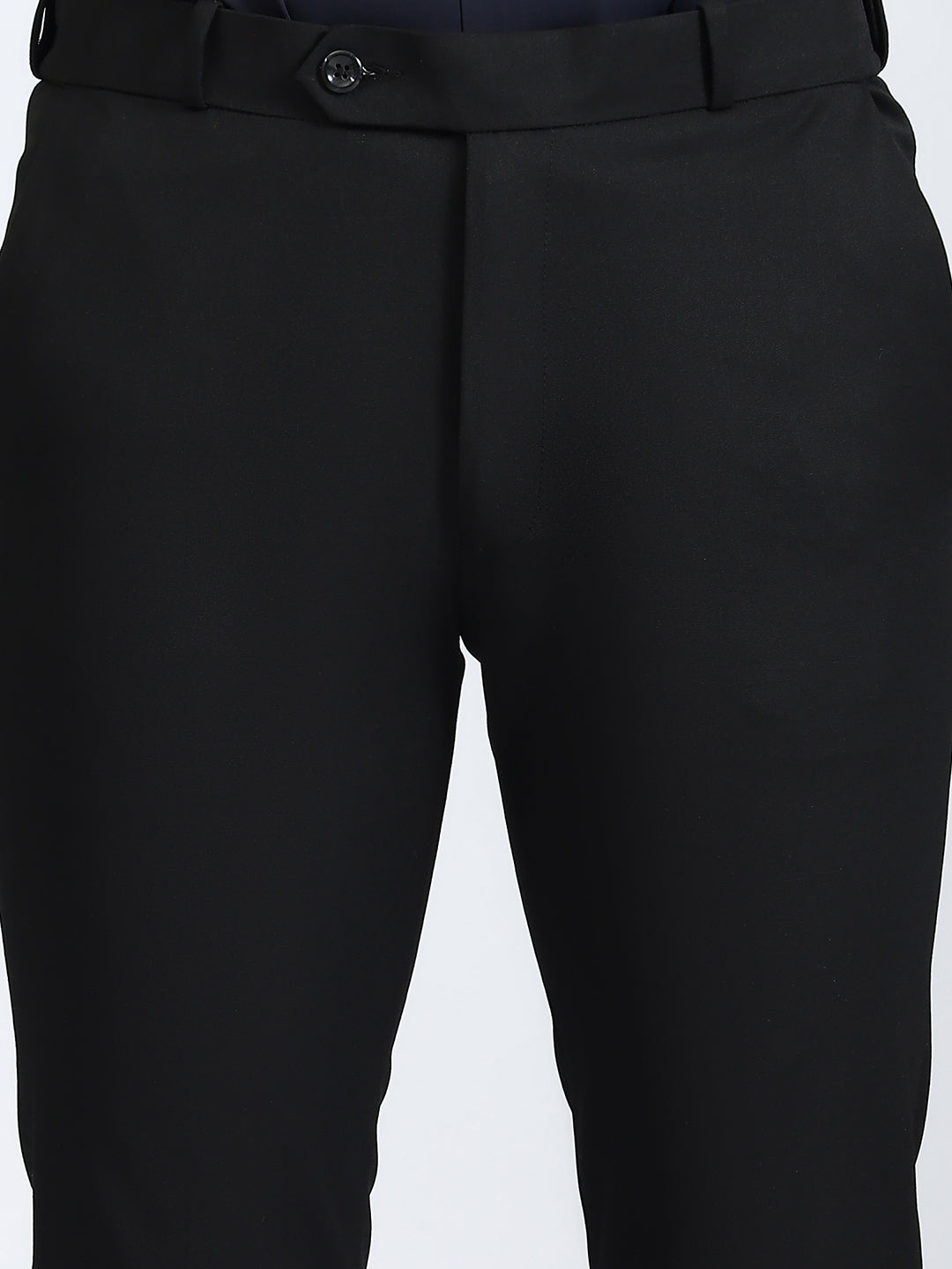 Black 4-Way Stretch Trousers
