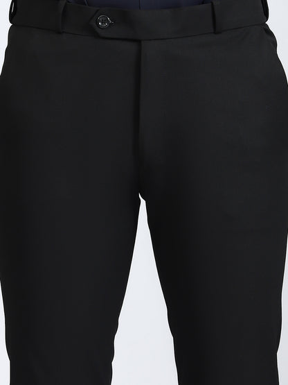Black 4-Way Stretch Trousers