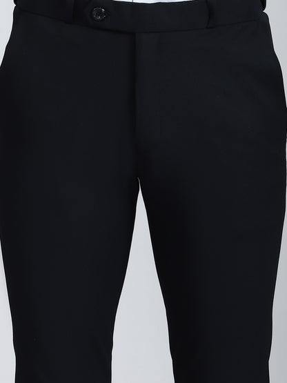 Navy 4-Way Stretch Trousers