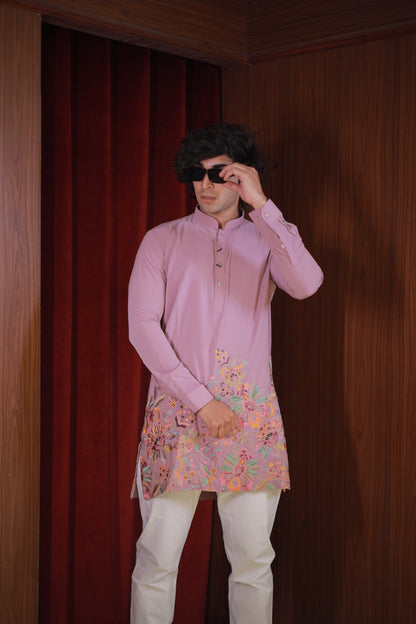 BABY PINK EMBROIDERED KURTA