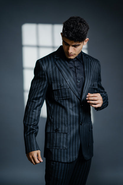 Slate Stripe Suit