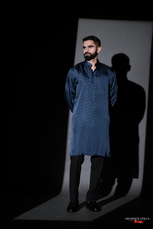 Teardrop Satin Silk Kurta