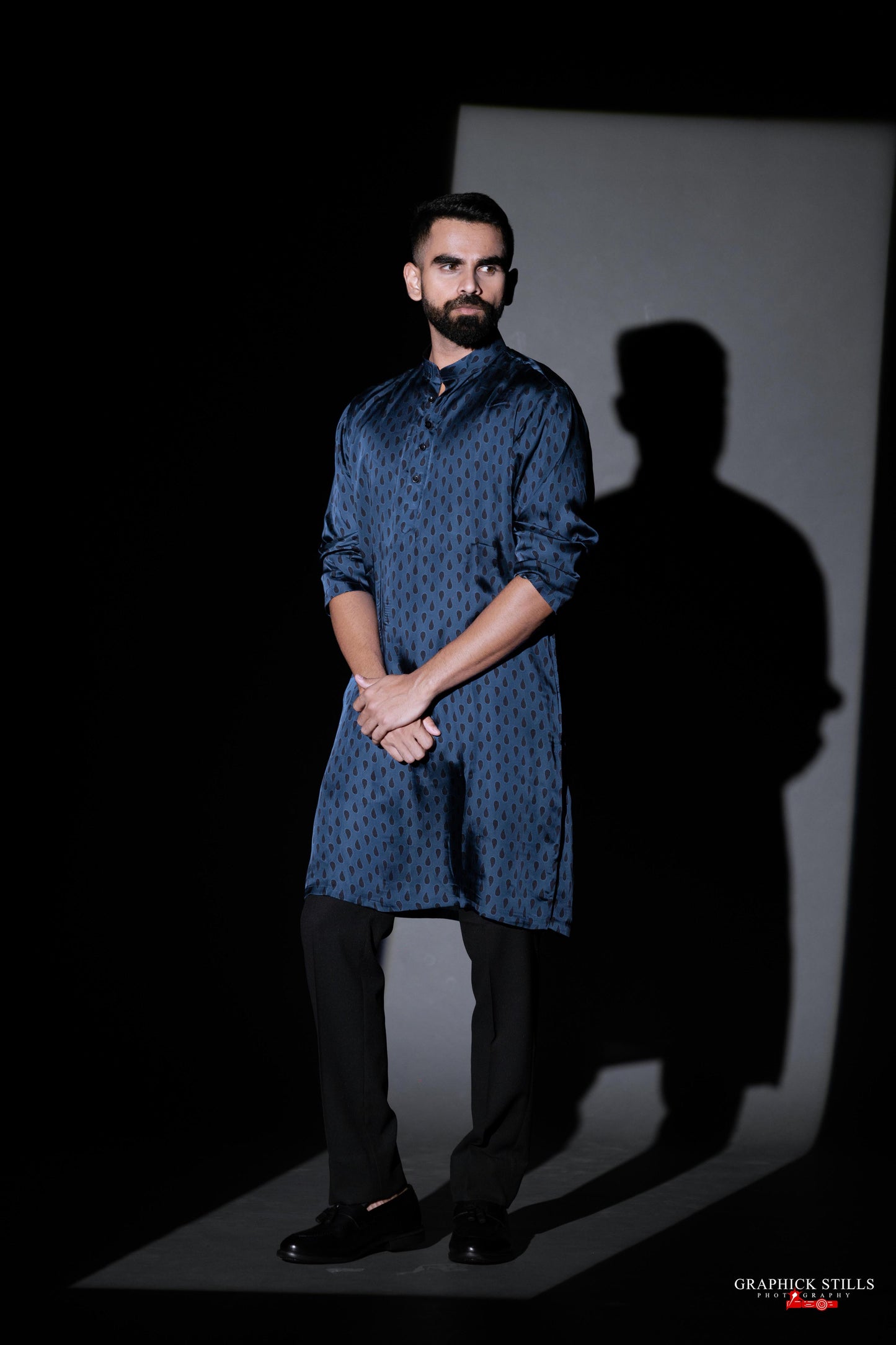 Teardrop Satin Silk Kurta