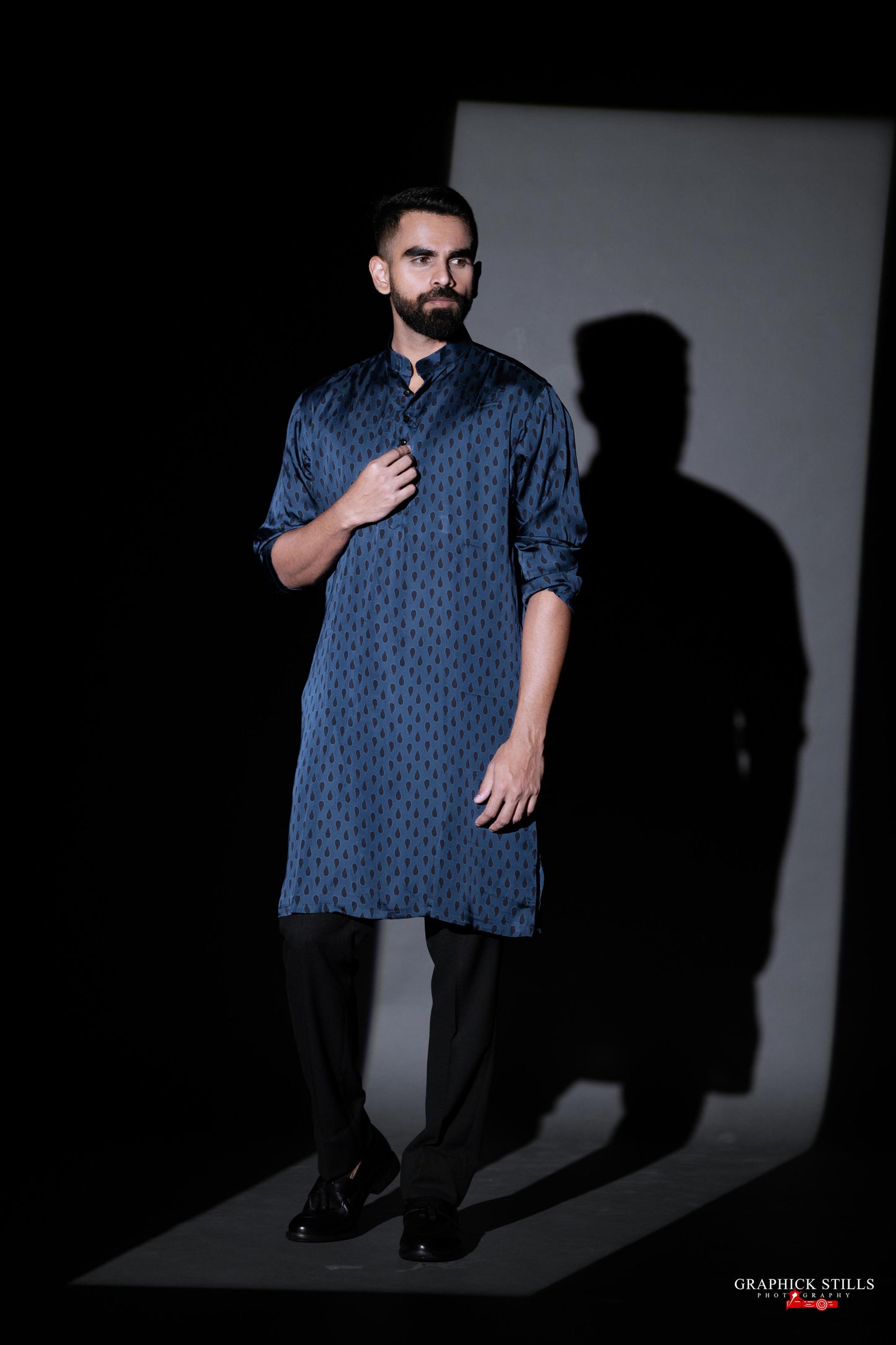 Teardrop Satin Silk Kurta