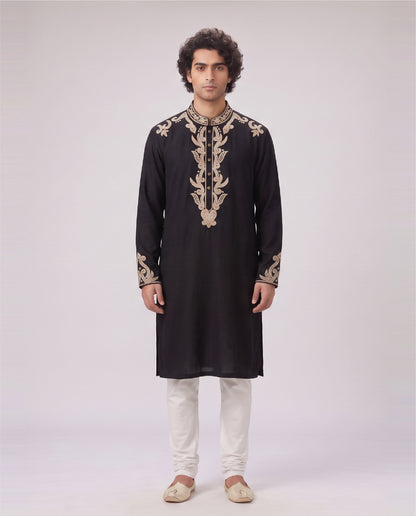 BLACK LIMITED EDITION EMBELLISHED KURTA SET