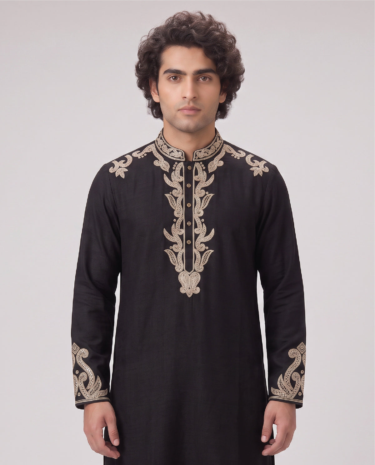 BLACK LIMITED EDITION EMBELLISHED KURTA SET