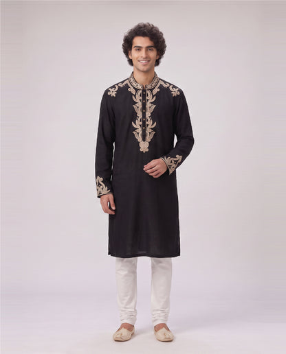 BLACK LIMITED EDITION EMBELLISHED KURTA SET